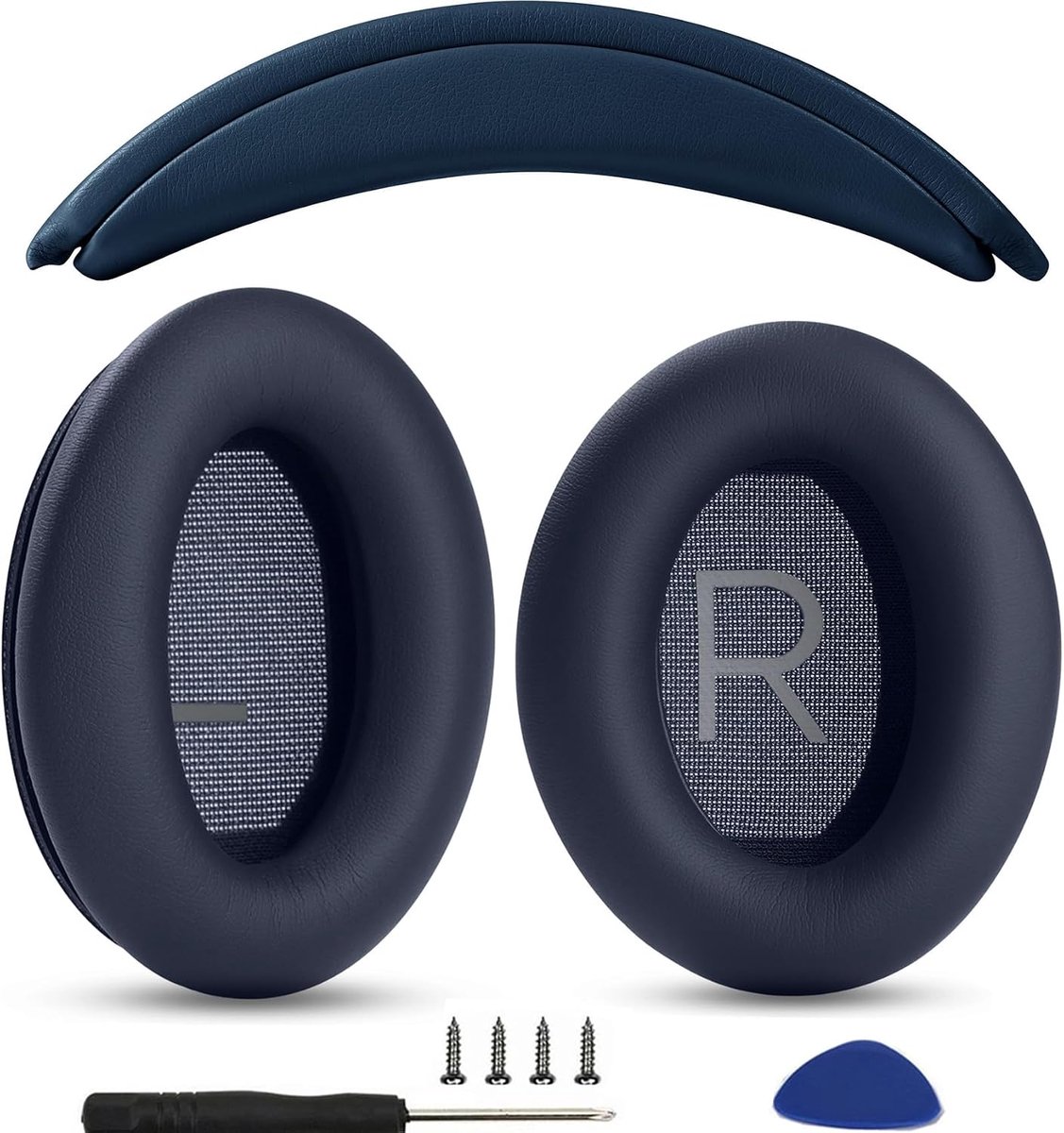 Oorkussens + hoofdband vervangingsset - compatibel met Bose QuietComfort 45 QC45 35 QC35 II - protein leer - ShopVlot