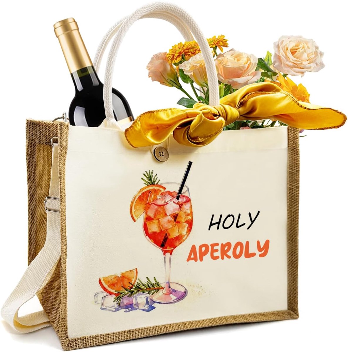 Boodschappentas verjaardagscadeau - 18e 30e 40e 50e verjaardag - Aperol thema - origineel afscheidsgeschenk - ShopVlot