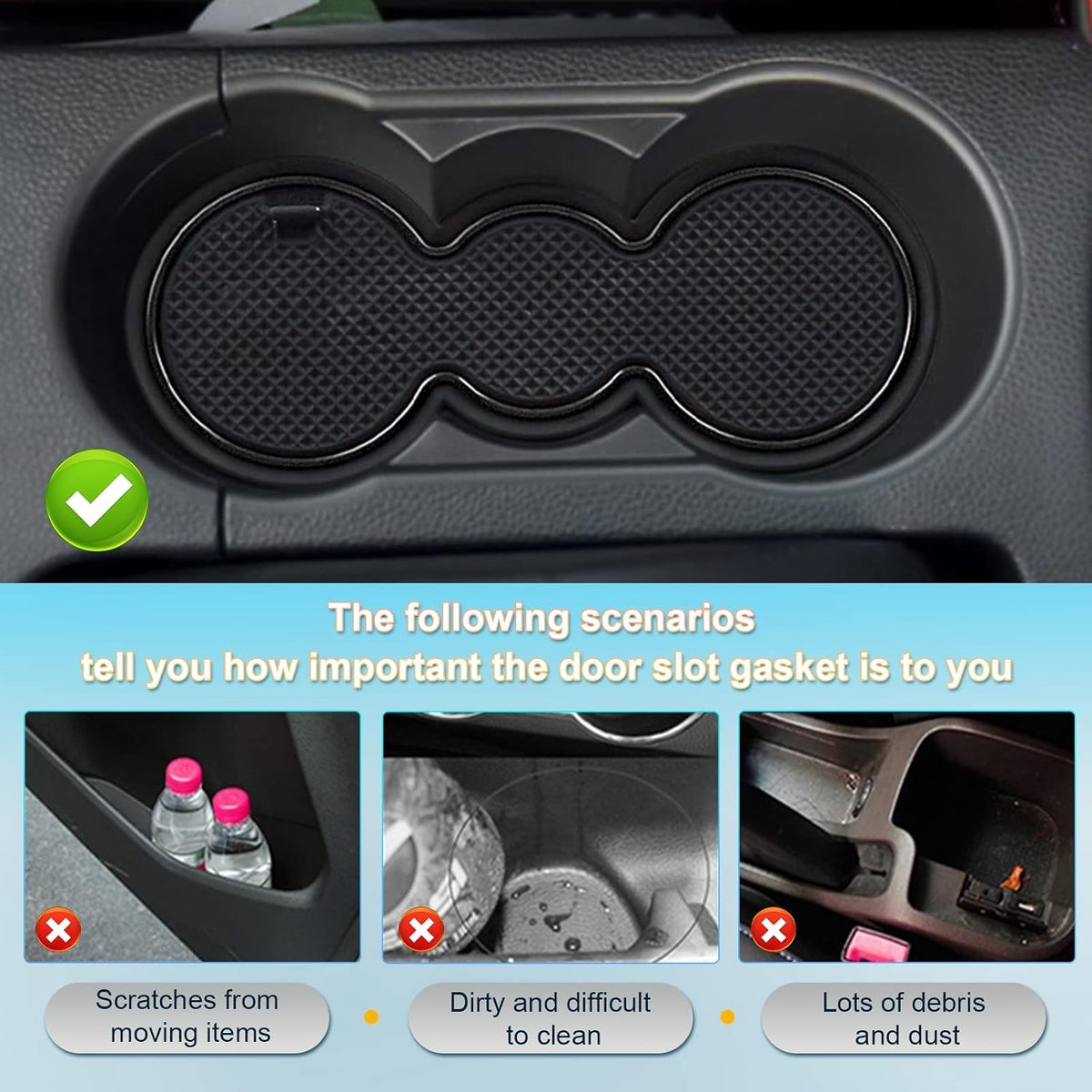 Non-slip matten voor Ford Fiesta MK7 - 7-delige rubber set - Volledige bescherming - Perfecte pasvorm - ShopVlot
