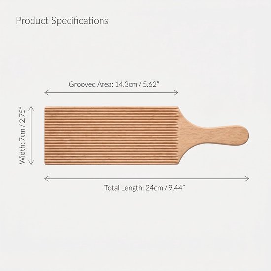 Houten Gnocchi Bord met Ravioli Maker - Pasta Bord met Ribbelpatroon voor Zelfgemaakte Gnocchi, Ravioli en Verse Pasta - Handmatig Pastahulpmiddel voor Authentieke Italiaanse Pasta Bereiding van houten — afbeelding 5