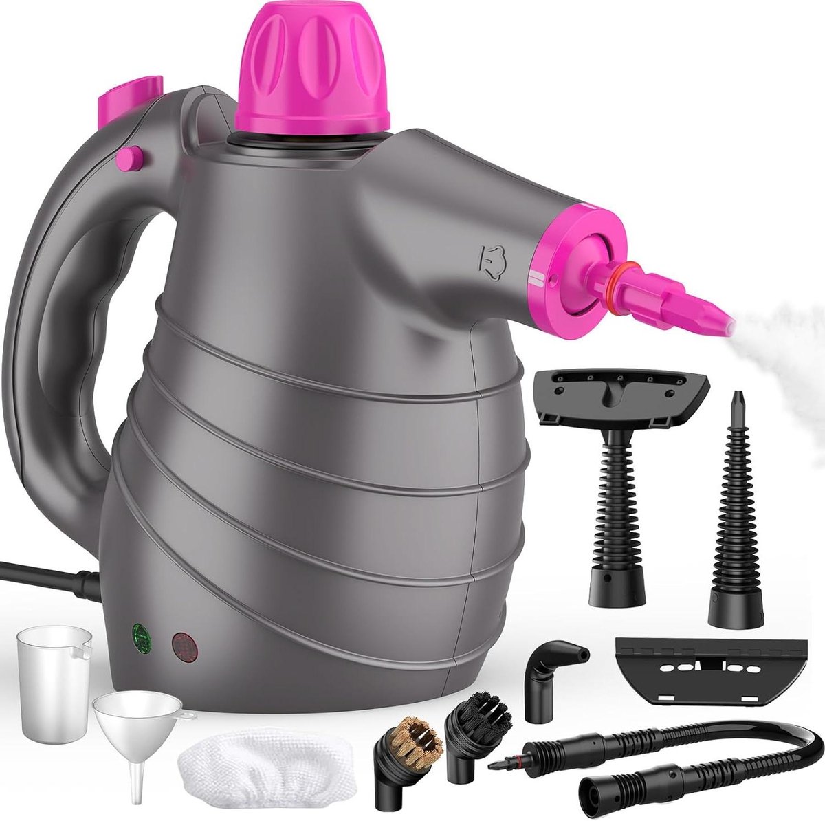 Draagbare Stoomreiniger - Handstoomreiniger Hoge Druk - Grondig Reinigen - 100% Zonder Chemicaliën - 1050 Watt - Grijs