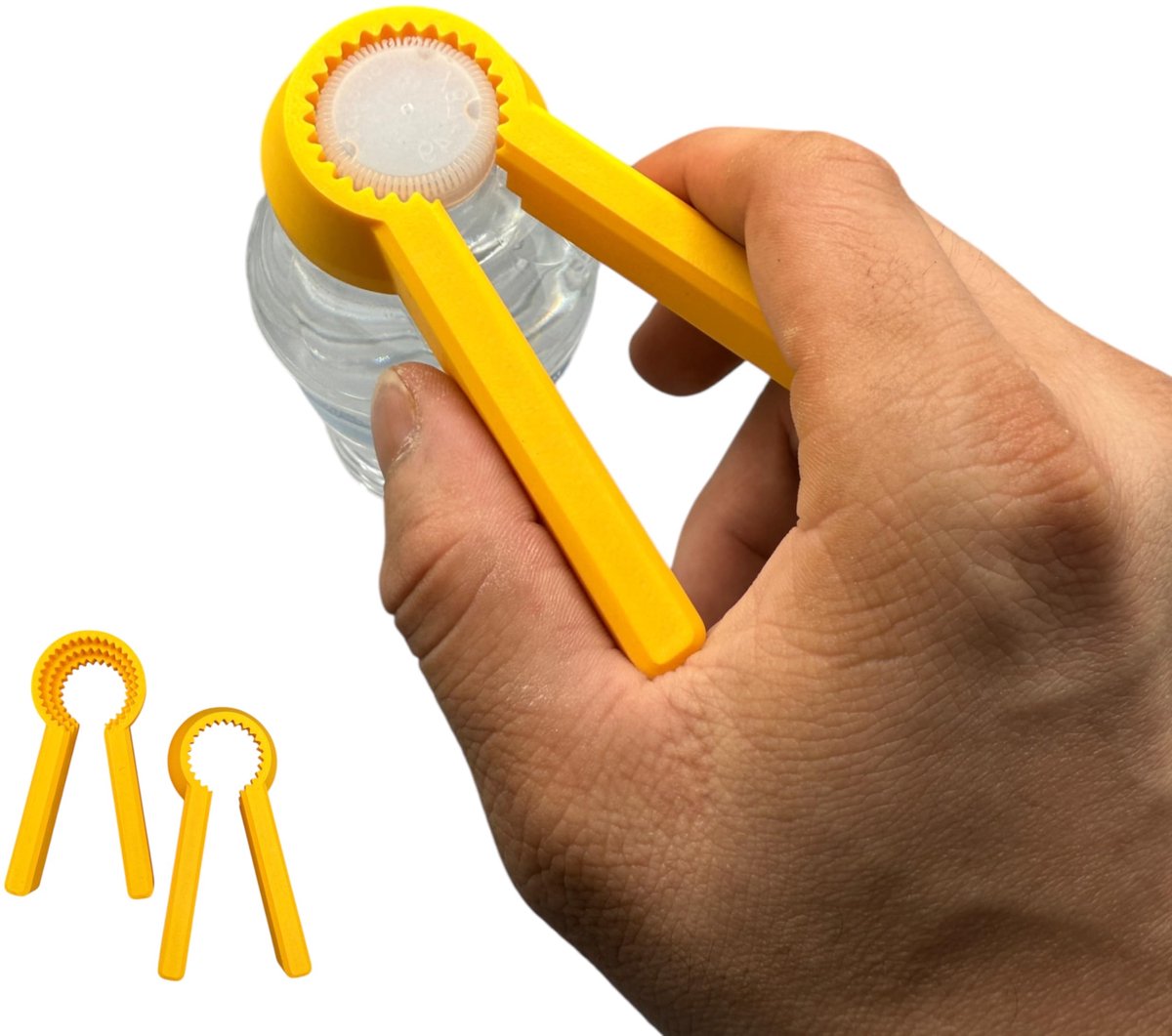Flesopener - 2-delige 3D-geprinte handgreep speciaal ontworpen voor kleine pillenflesjes compact handig openhulpmiddel voor medicijnverpakkingen