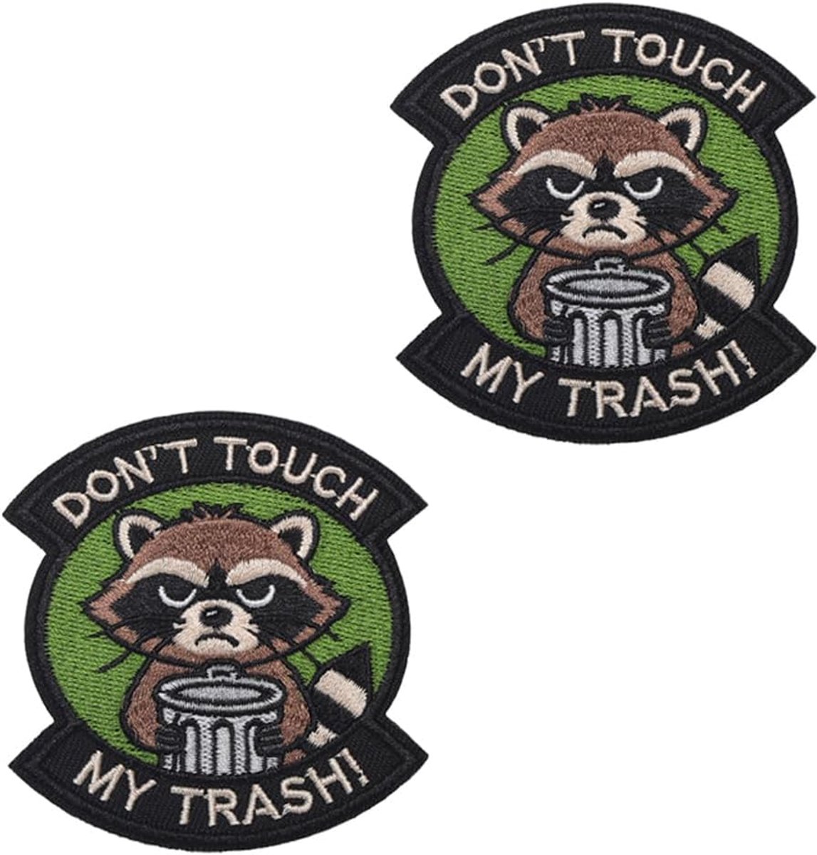 Tactische borduurpatches 7x8 cm - Don't Touch My Trash - grappig ontwerp - eenvoudig te bevestigen - SnelShoppen