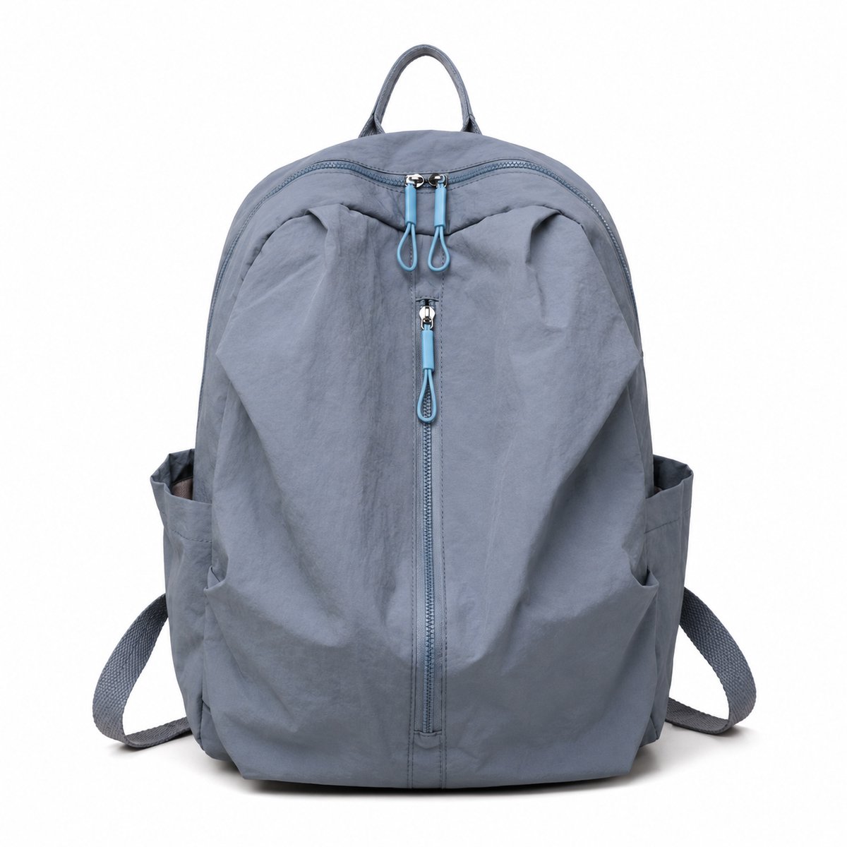 VHV - Rugzak - Lichtgewicht Waterafstotende Rugtas met Meerdere Vakken - Nylon Damesrugzak 28 x 39 x 18 cm - Voor School, Werk, Reizen en Dagjes Uit - Blauw