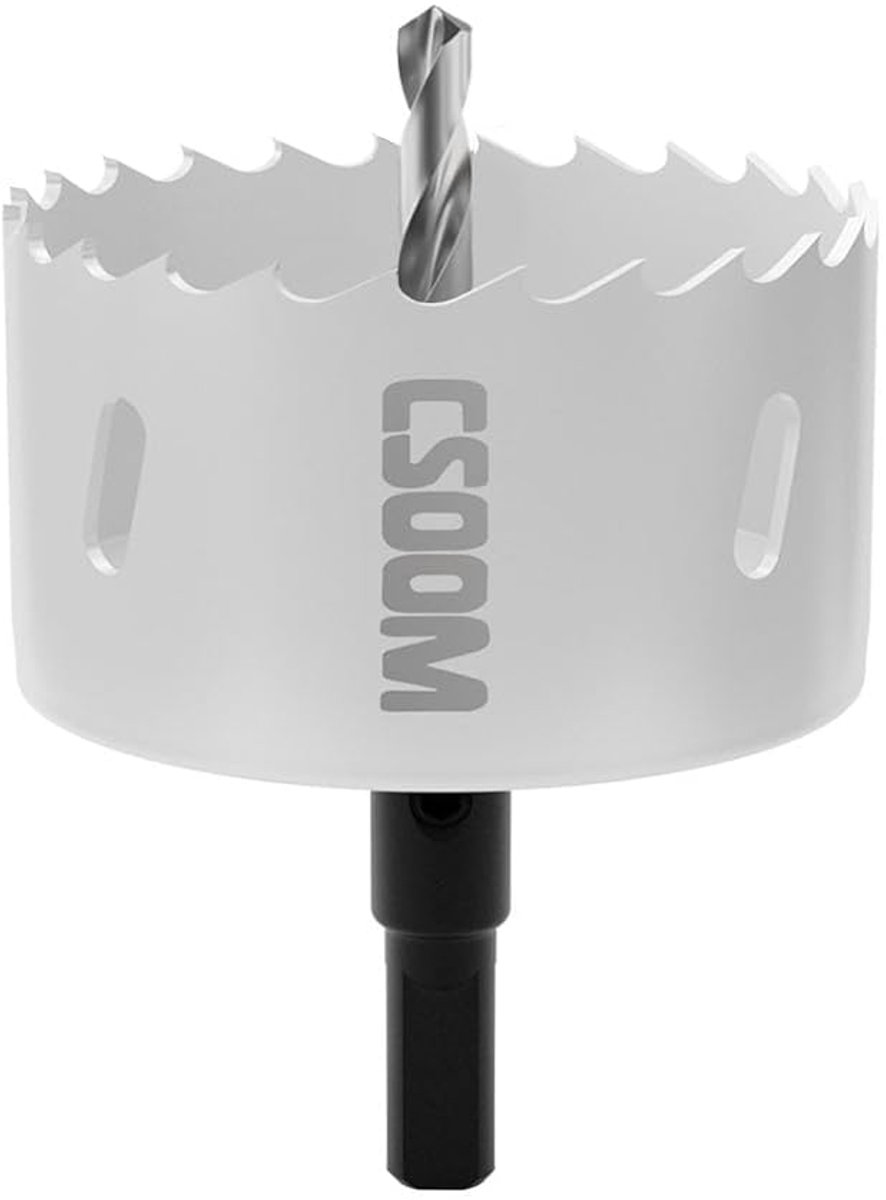 Bimetalen holesaw 75 mm M42 - wit - hoge duurzaamheid - ideaal voor hout en kunststof - SnelShoppen