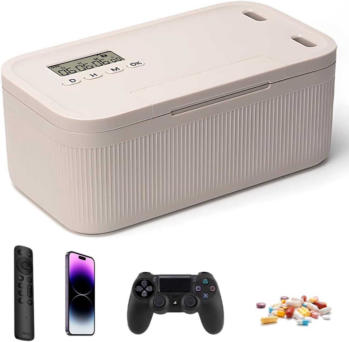 Tijdslothouder mobiele telefoon - Lockable box 24 x 13,2 x 9,7 cm - 2 werkmodi - Ideaal voor zelfcontrole - SnelShoppen