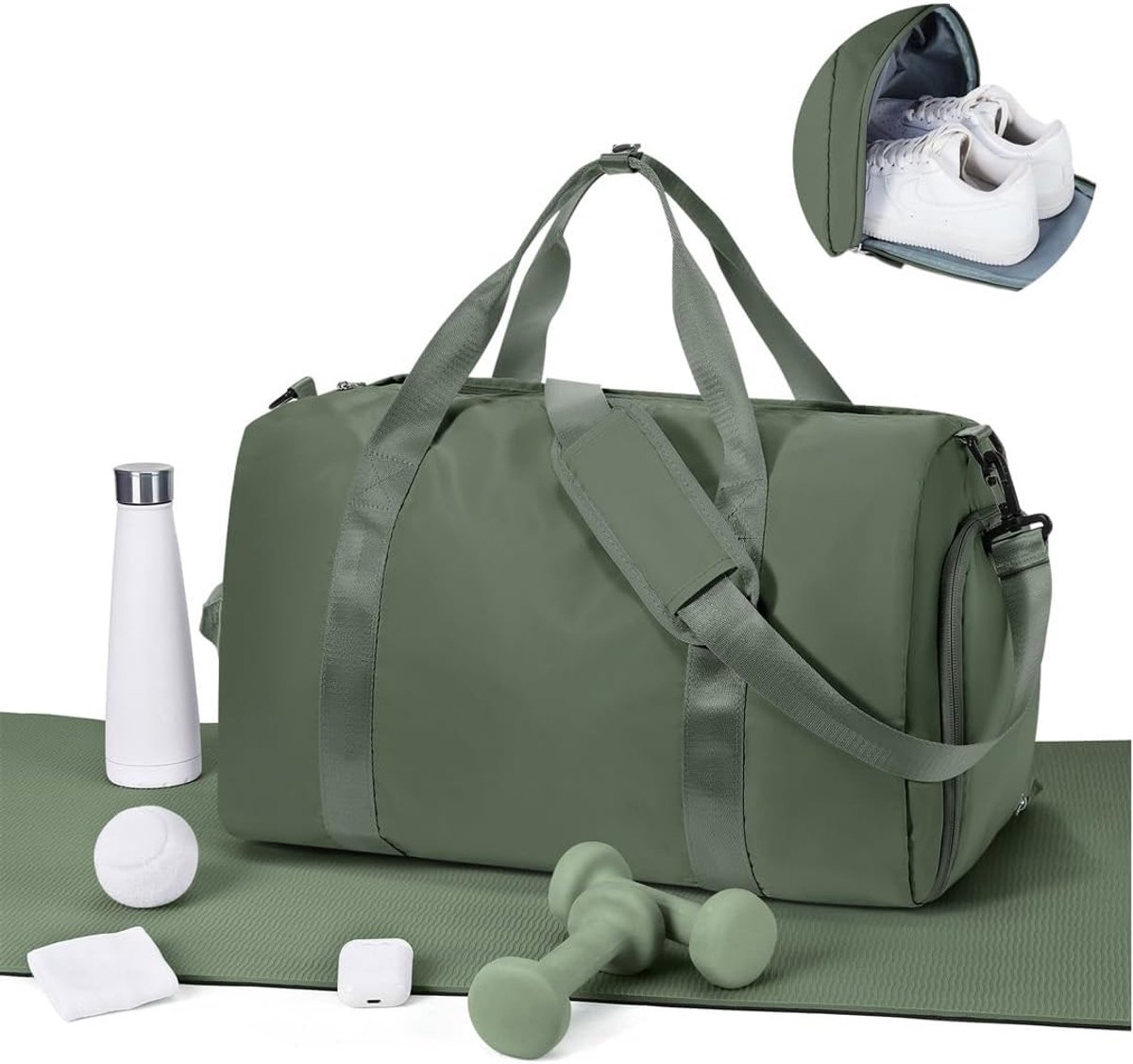 Sporttas met schoenencompartiment - waterdicht - multifunctionele draagopties - ideaal voor sport en reis - SnelShoppen