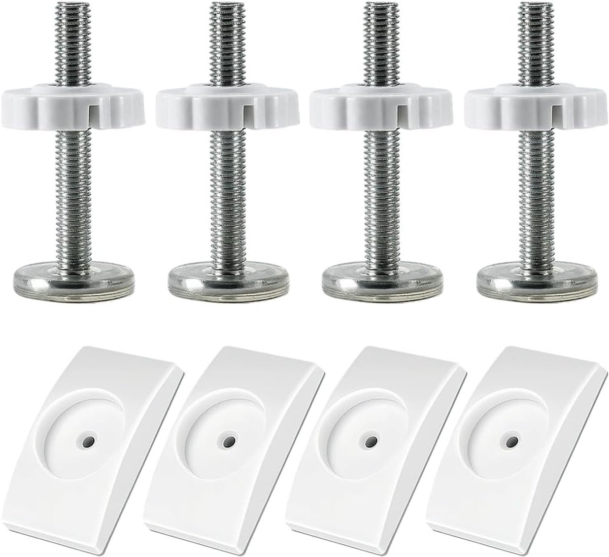 Veiligheidshekken set - 4 verlengstangen en 4 wandbeschermers - stabiliteit voor baby- en huisdierenhek - SnelShoppen
