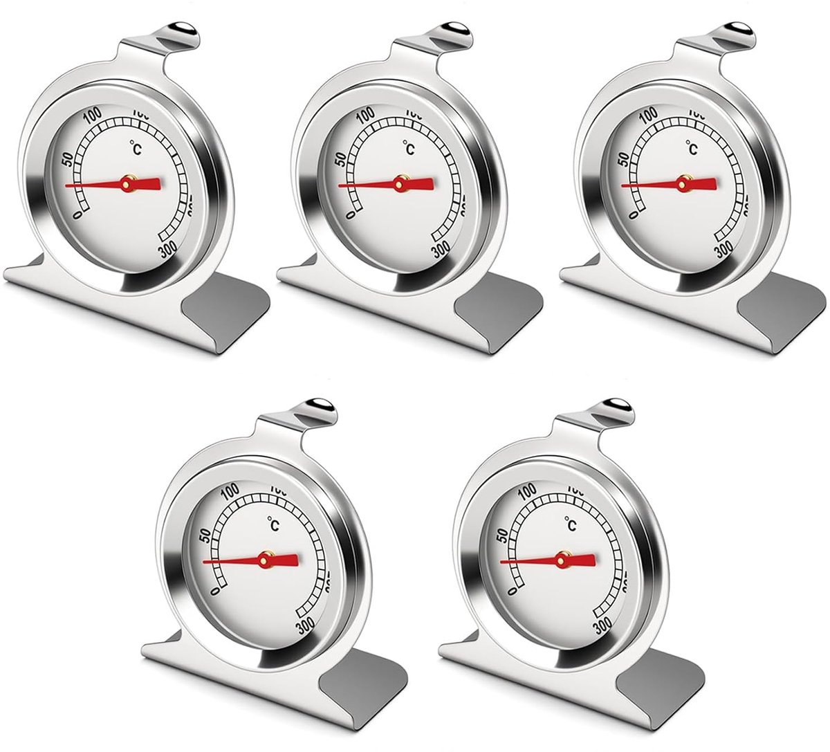 Oventhermometer 0-300℃ - roestvrijstalen wijzerplaat - hittebestendig - ideaal voor oven en grill - ShopVlot