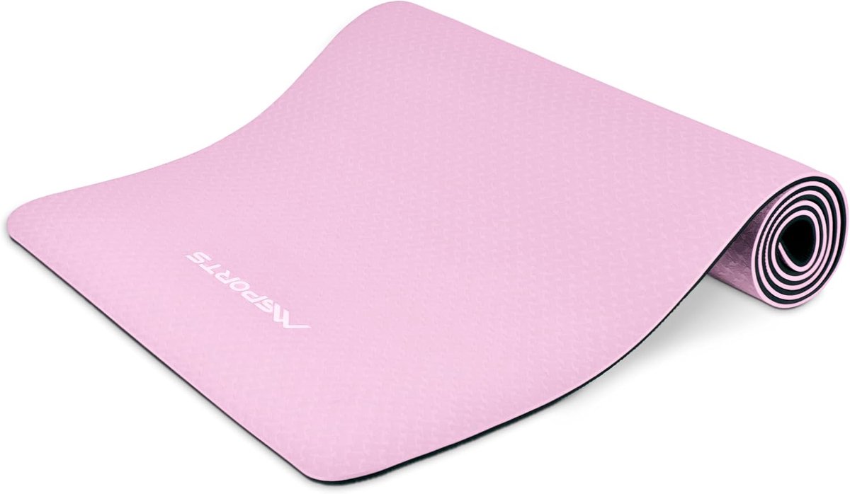 Yoga mat 183 x 61 x 0.8 cm - huidvriendelijk - phthalaatvrij - ideaal voor Pilates en yoga - ShopVlot