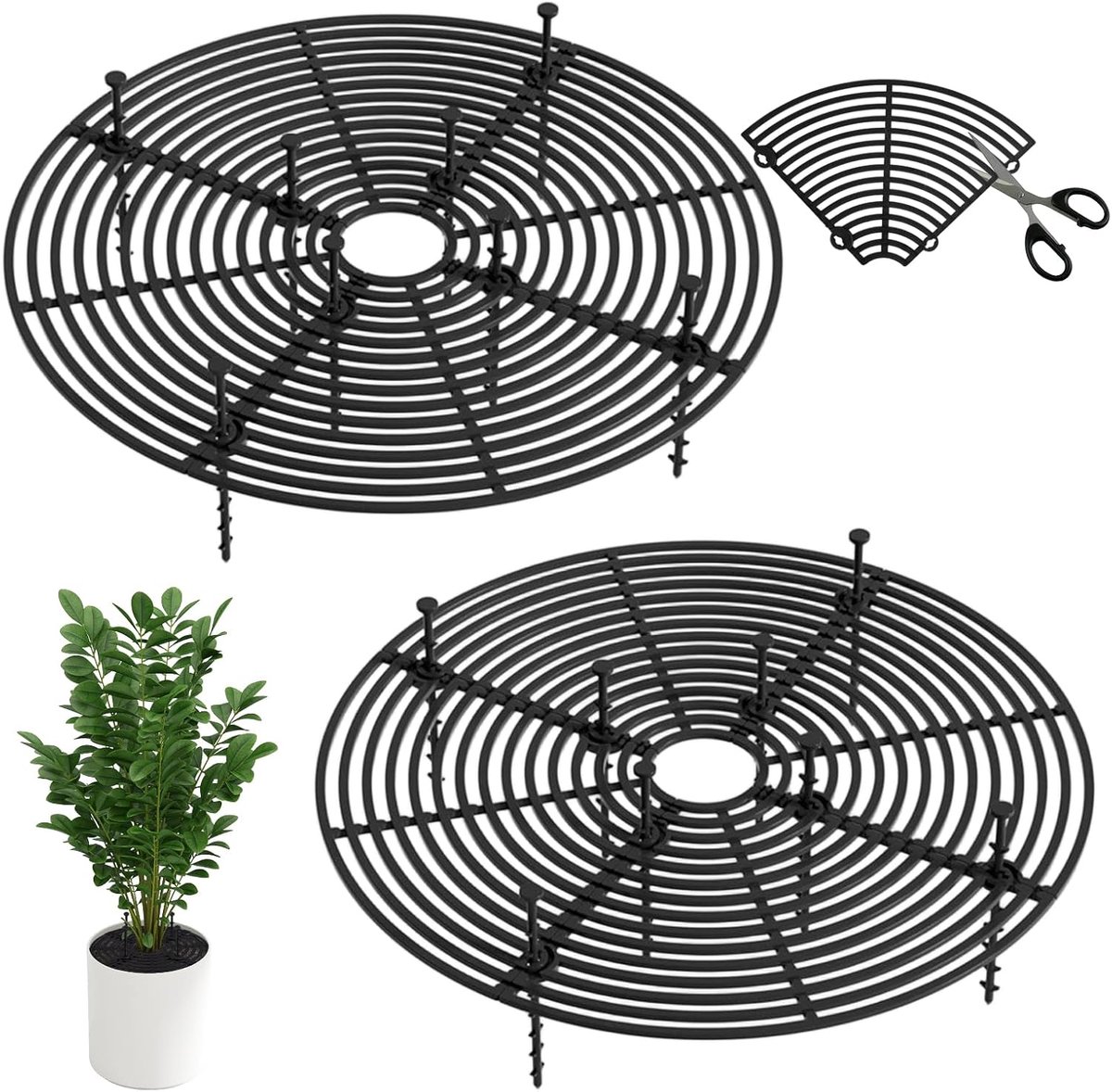 Bloempotrooster 30cm - Beschermt plantaarde - Duurzaam ABS materiaal - Voor balkon en tuin - ShopVlot