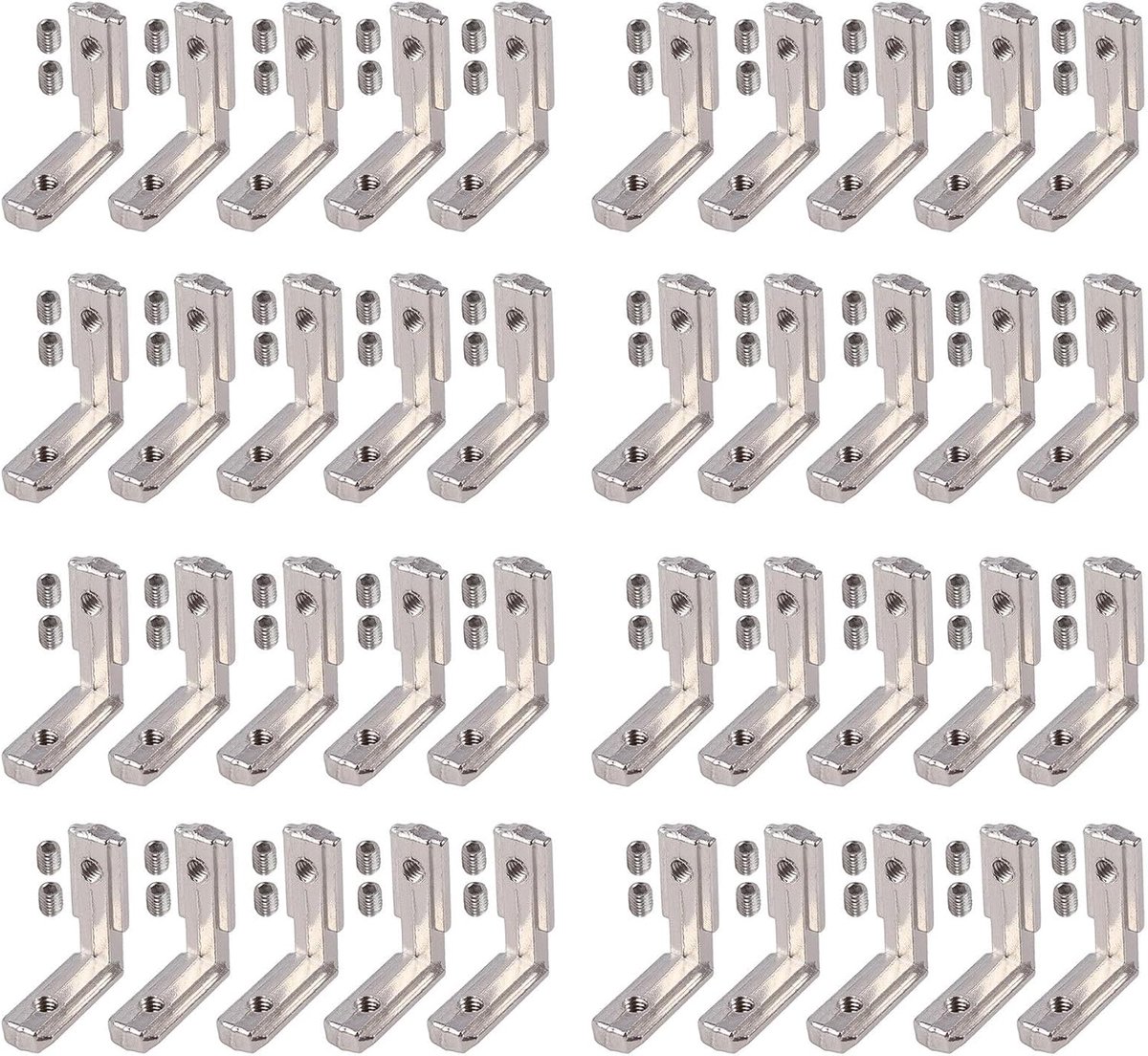 Hoekverbinder T-groef 90° - Aluminium profiel - Binnenhoek connector - Voor stevige verbindingen - ShopVlot