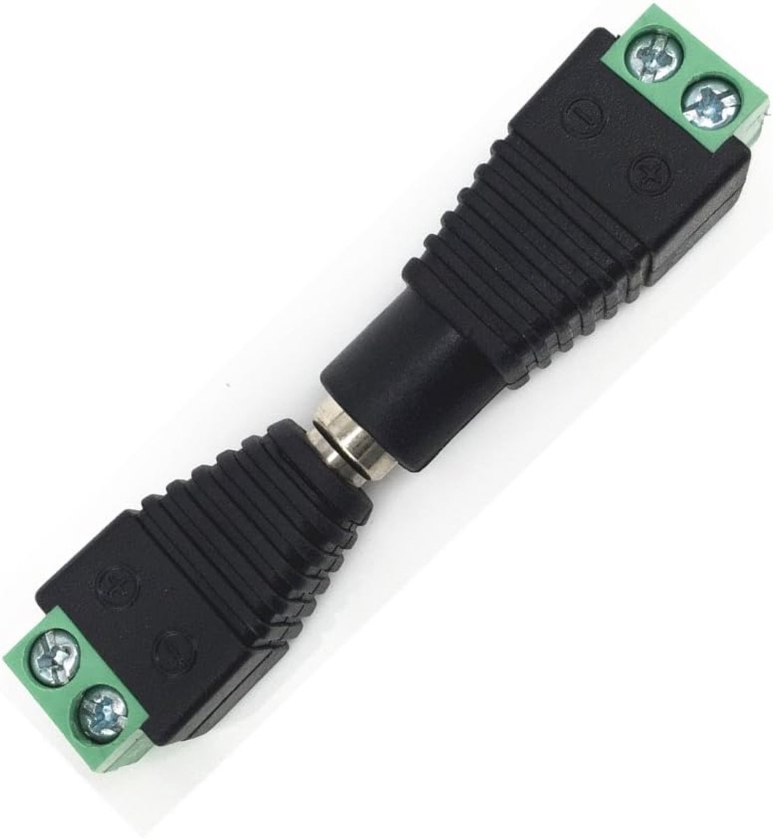 DC stroomadapter 5 paar 5.5 x 2.1mm - aluminium en kunststof - voor CCTV en LED verlichting - ShopVlot