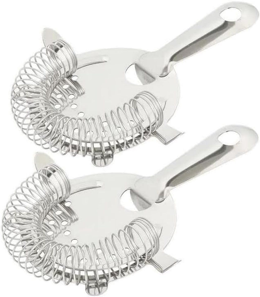 Cocktailzeef RVS - Set van 2 - 4 stabiliteitshaken - Voor het perfect schenken van dranken - ShopVlot