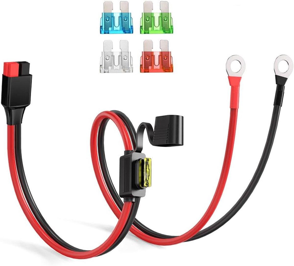 Anderson connector 10AWG - O-Ring terminal - 0.6m kabel - ideaal voor zonne-energie en voertuigen - ShopVlot