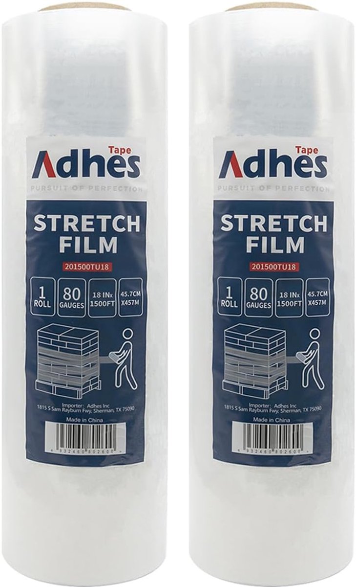 Stretchfolie 100 Gauge - 45 x 40 m - 2 Rollen - Ideaal voor verpakking - ShopVlot