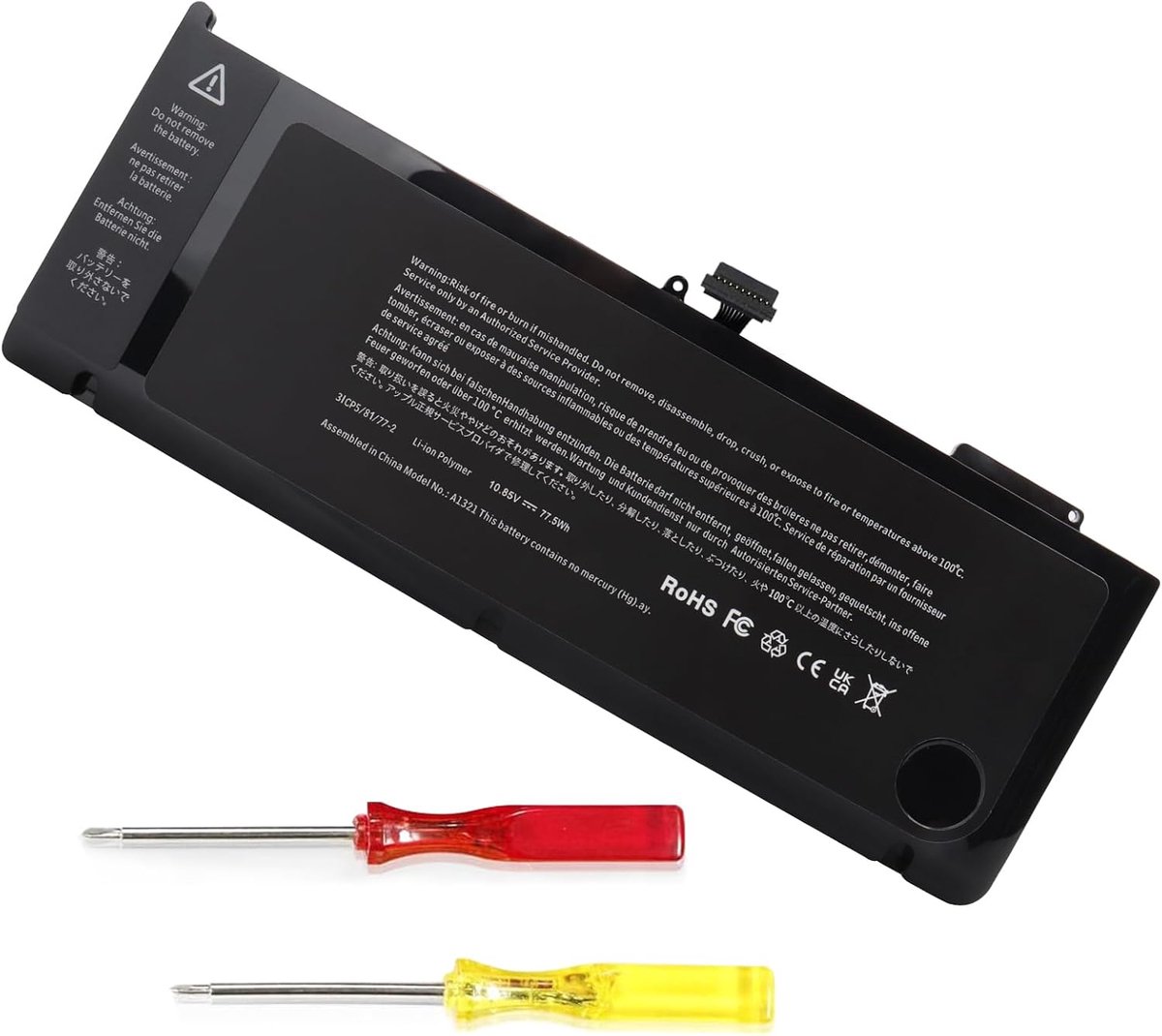 Laptopbatterij A1321 voor MacBook Pro 15 inch - Vervangingsbatterij 77.5Wh - Betrouwbaar en duurzaam - ShopVlot