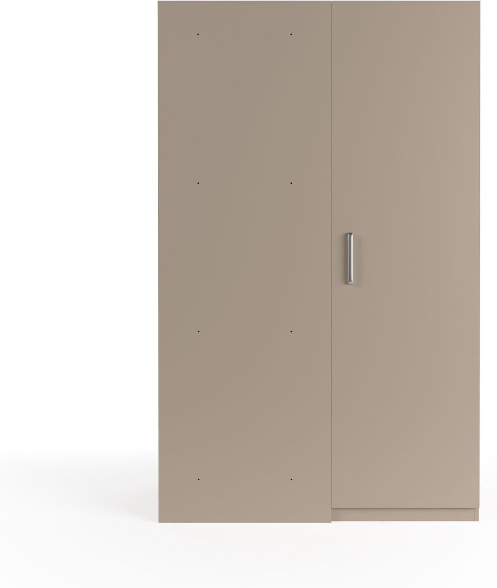 Opbergkast zijkast voor wasmachine - 1300 mm taupe - stijlvol en ruimtebesparend - extra opbergruimte voor wasmiddelen - ShopVlot