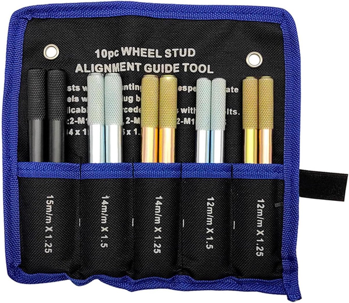 Wielmontagehulpmiddelen set van 10 - M12 x 1.25, M12 x 1.5, M14 x 1.25 - Stabiel en duurzaam - ShopVlot