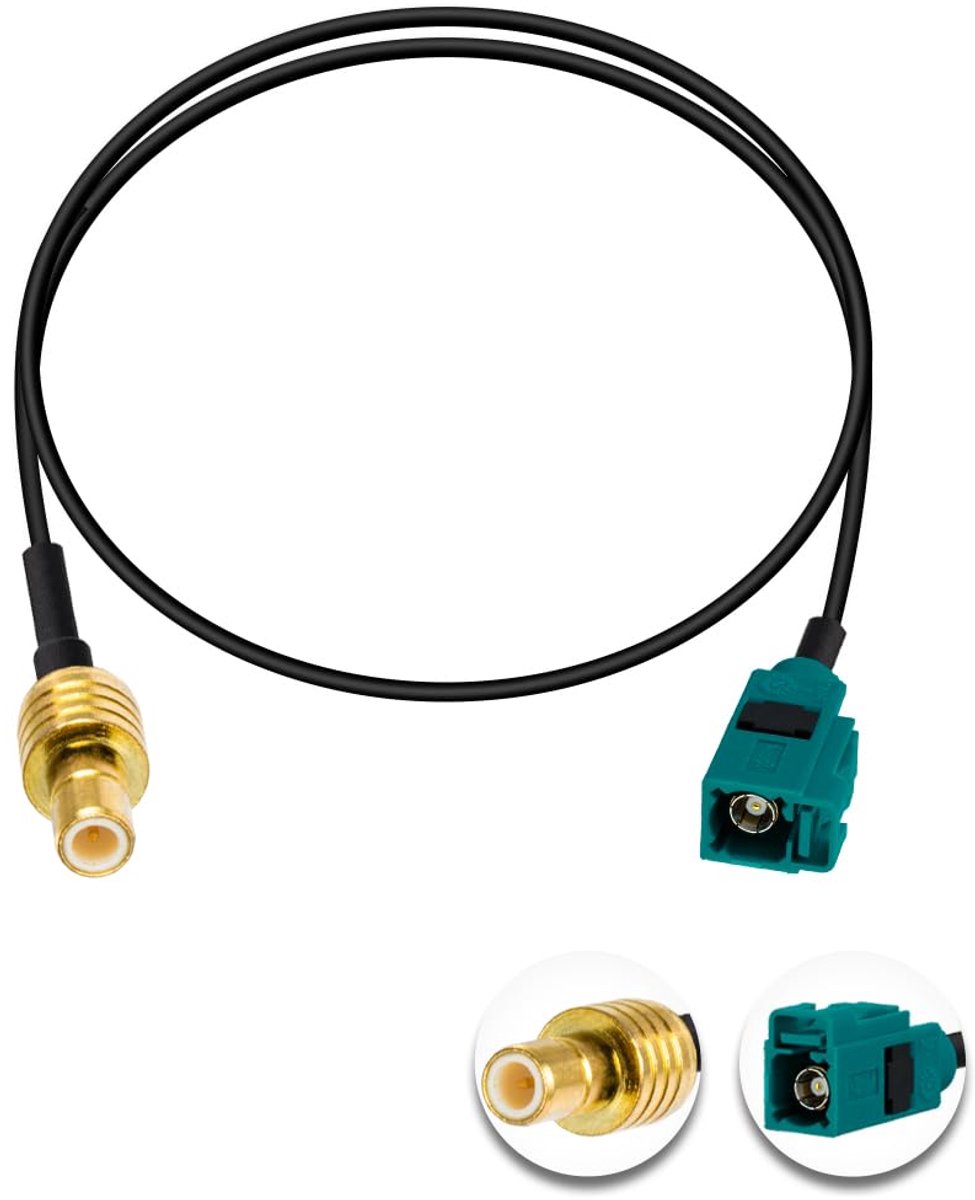 SMB Male naar Fakra Z Female verlengkabel 50cm - RG174 - 50 ohm - Ideaal voor antenneverbinding - ShopVlot