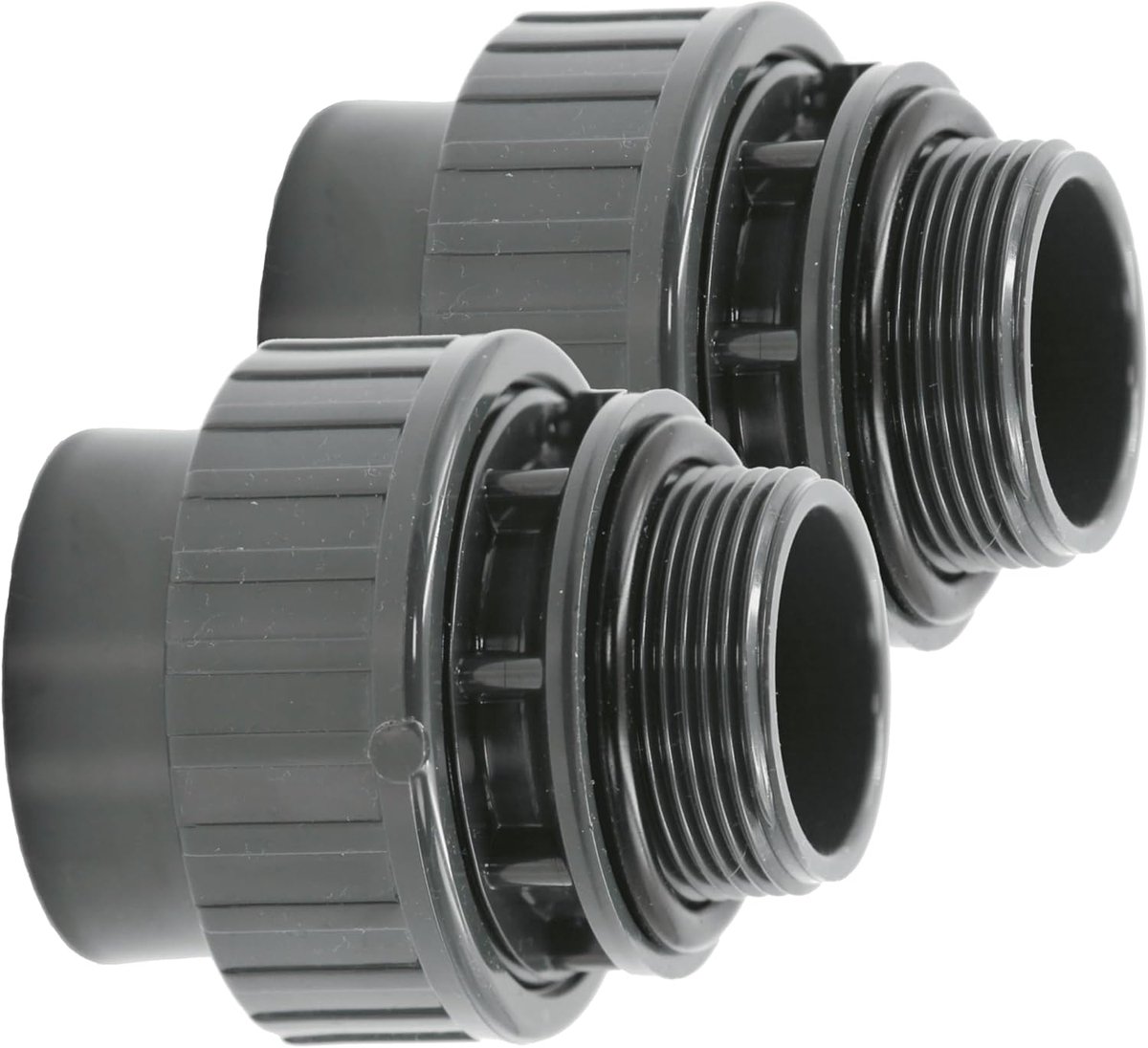 PVC Fittingen 50 mm - 2 Inch Manne Thread met O-Ring - Perfect voor zwembaden - 2 stuks - ShopVlot