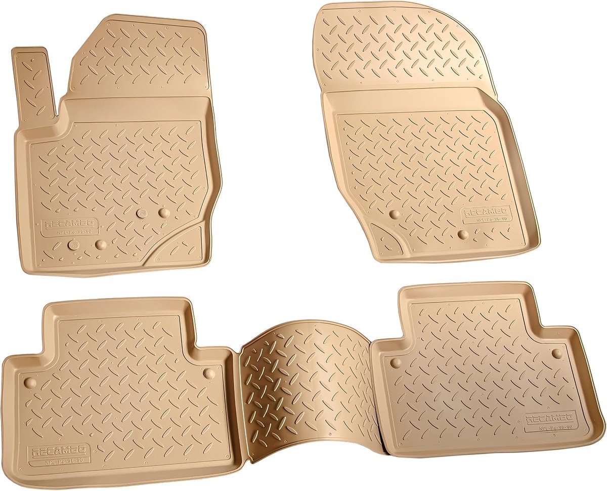 Rubber vloermatten Volvo XC90 I - 3D rubber - Beige - Perfecte pasvorm en bescherming - ShopVlot