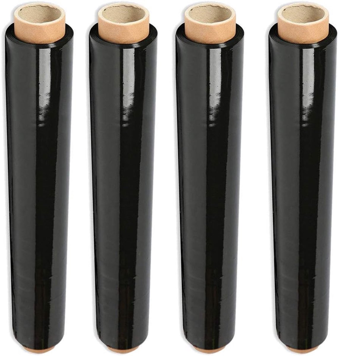 Stretch Film 50 cm - Zwart - 5-laags 23 my - Voor verpakken van kwetsbare goederen - ShopVlot