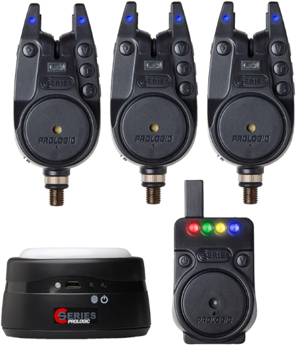 Bite alarm set - rubber behuizing - geluids- en lichtdifferentie - ideaal voor karpervissen - ShopVlot