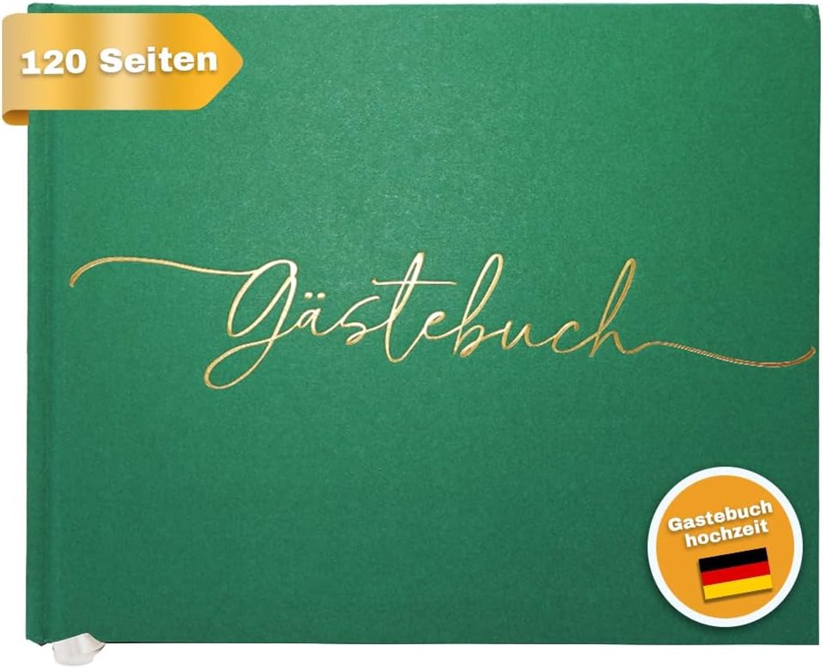Gastenboek 120 pagina's - Premium papier - Vintage stijl - Ideaal voor bruiloften - ShopVlot