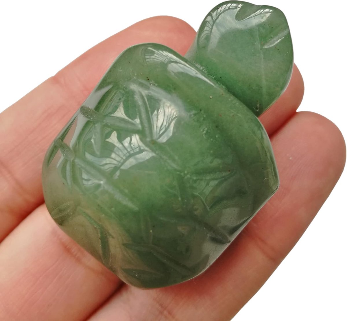 Turtle beeldje 35mm - Natural Green Aventurine - Handgekapte sculptuur - Perfect voor meditatie - ShopVlot