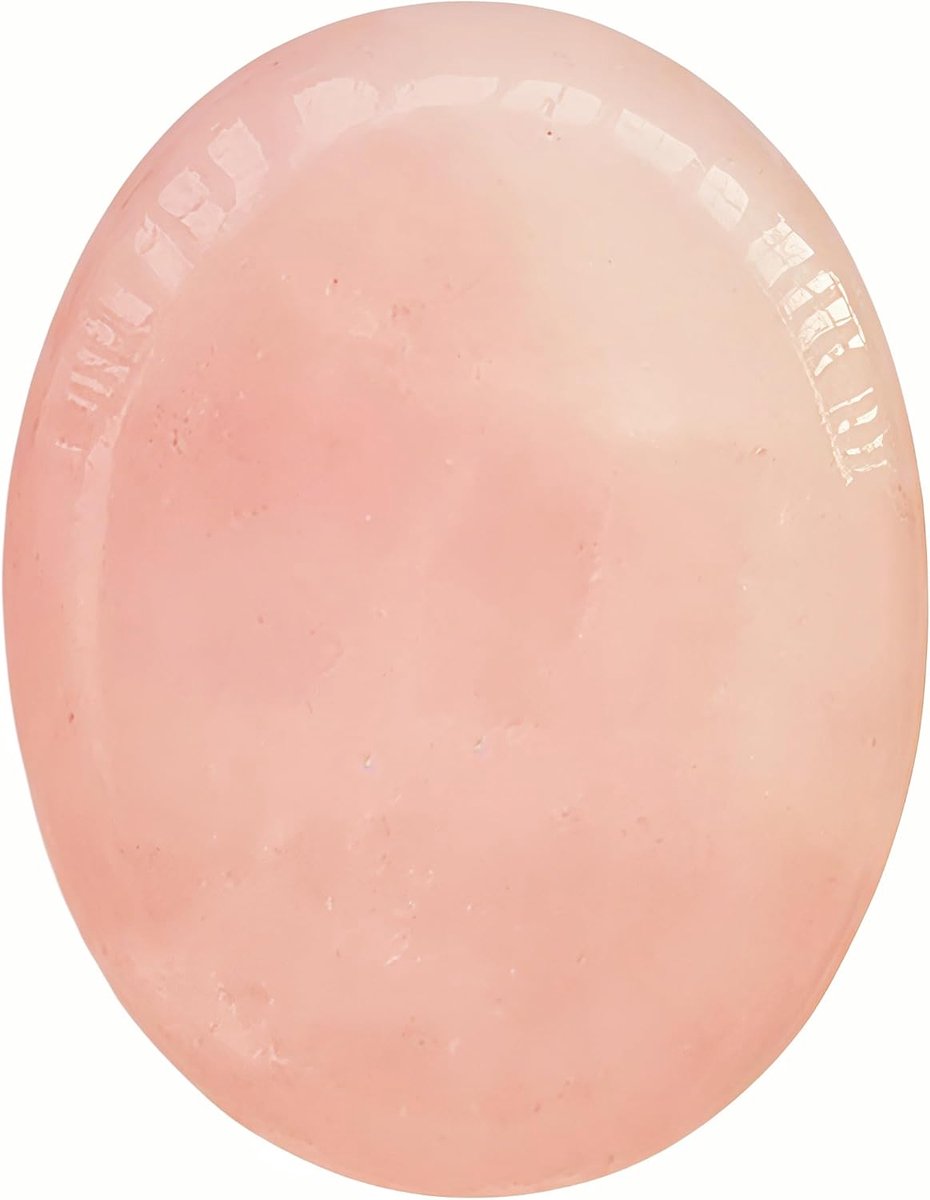 Worry stone rose quartz - palmsteen voor stressverlichting - ontspanning en healing - ShopVlot