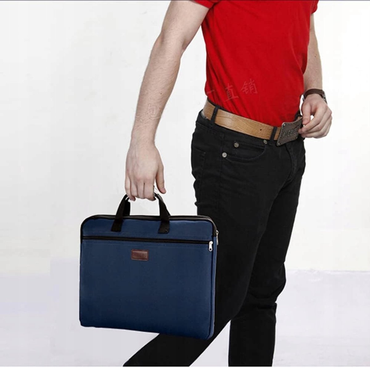 Nieuwe Blauwe Laptoptas Documententas met Handvatten