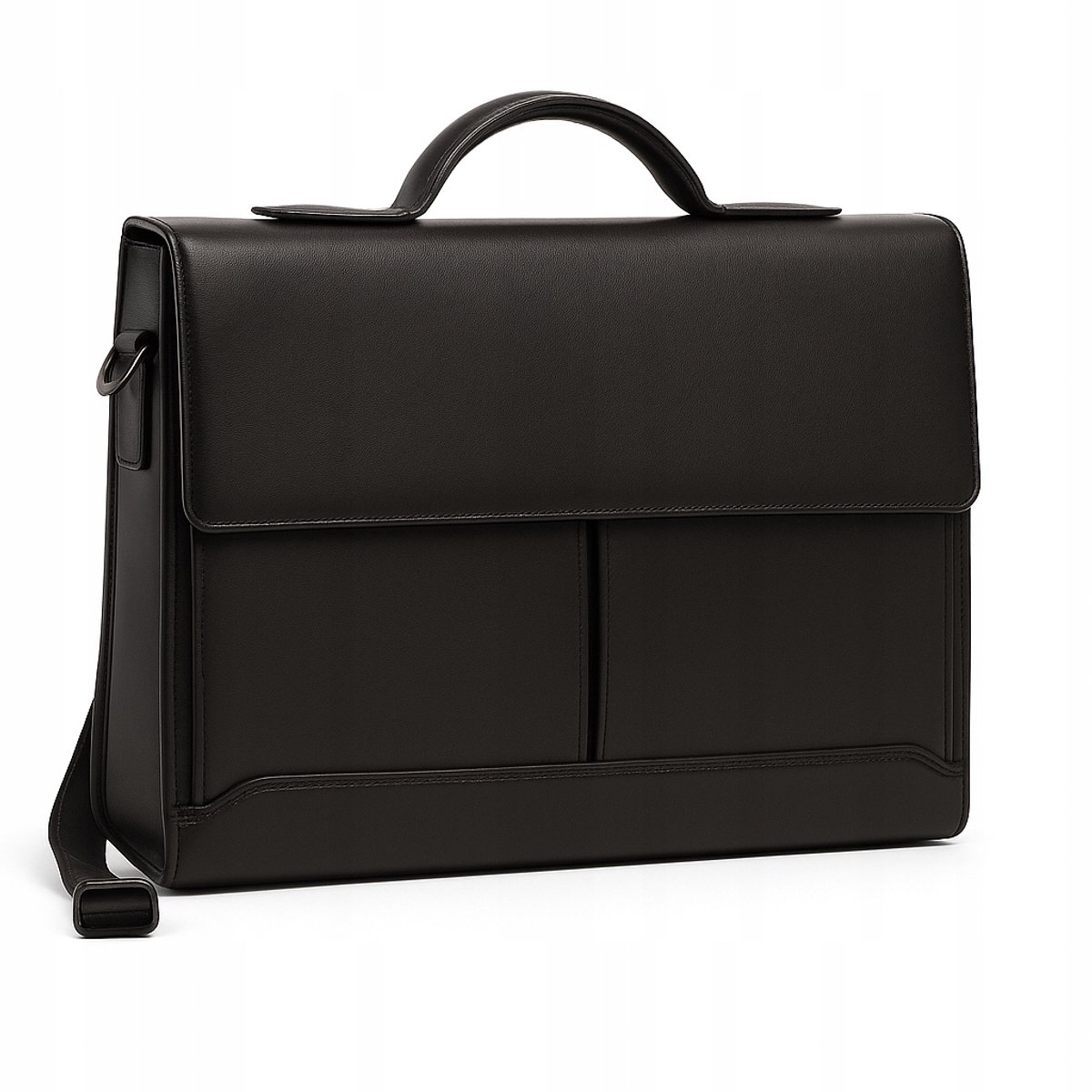 Zakenlaptop tas 15,6" schoudertas zwart, ruim en duurzaam
