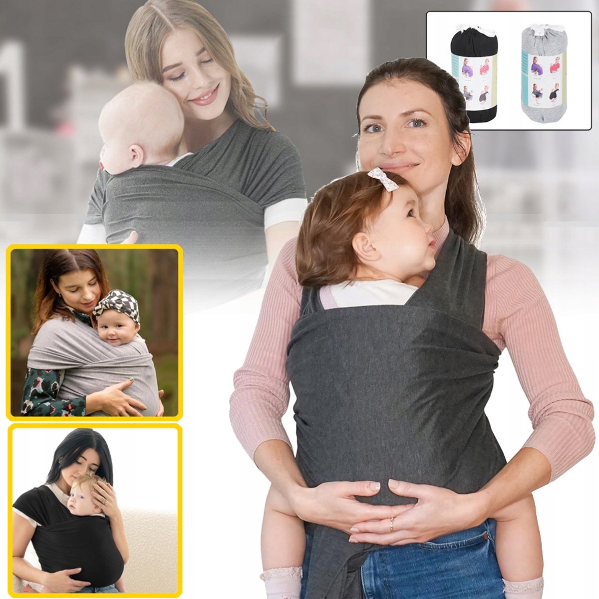 Merkenloze Baby Draagdoek - Ergonomisch & Comfortabel