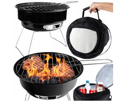Draagbare Koolgrill met Thermotas - Compact & Opvouwbaar