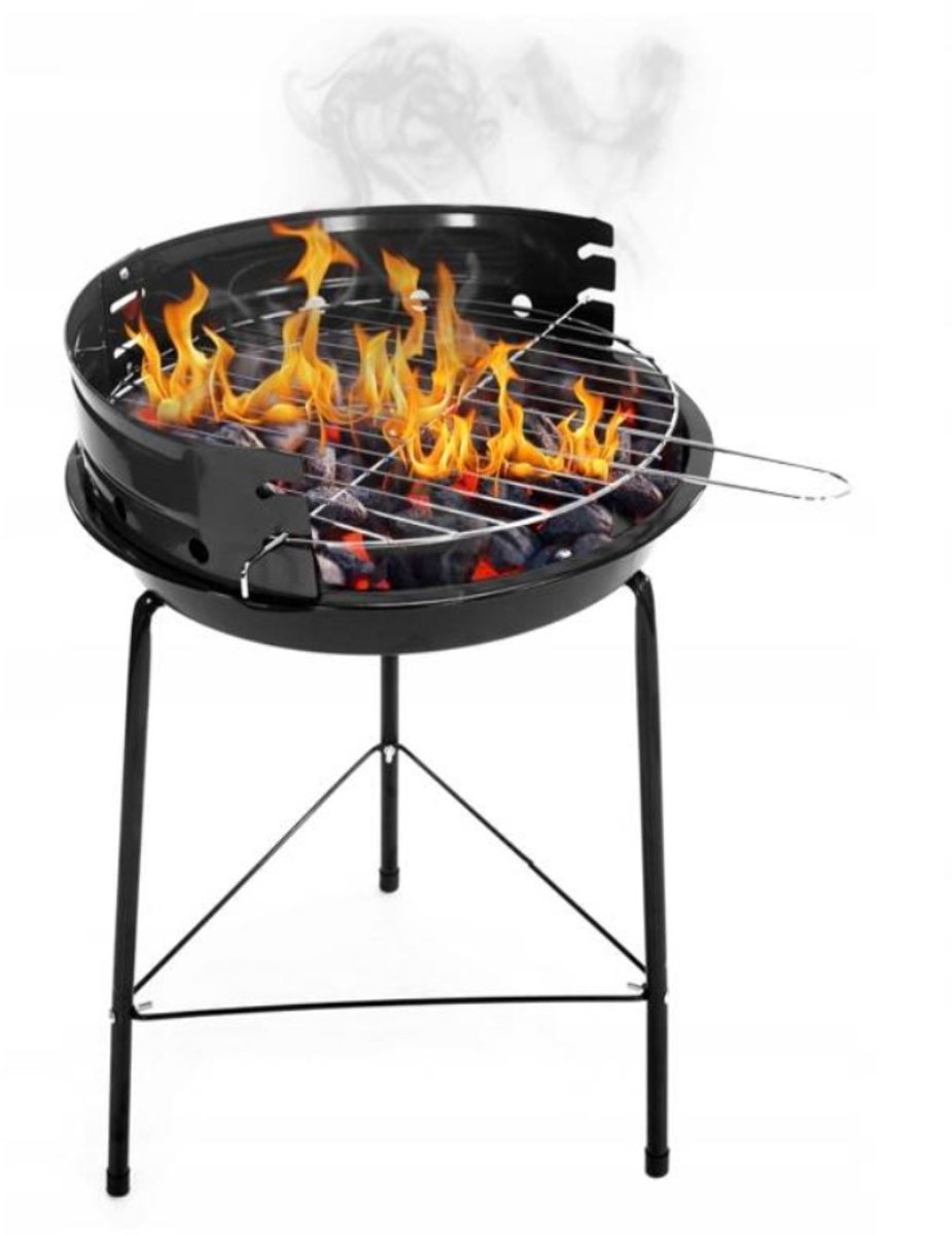 Merkloze Draagbare Houtskoolgrill - Chromen Rooster, Ideaal voor Piknik