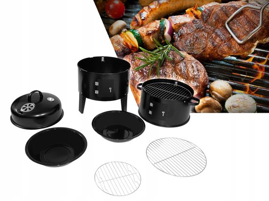 3-in-1 Grill, Smoker & Vuurschaal - Staal - Draagbaar — afbeelding 3