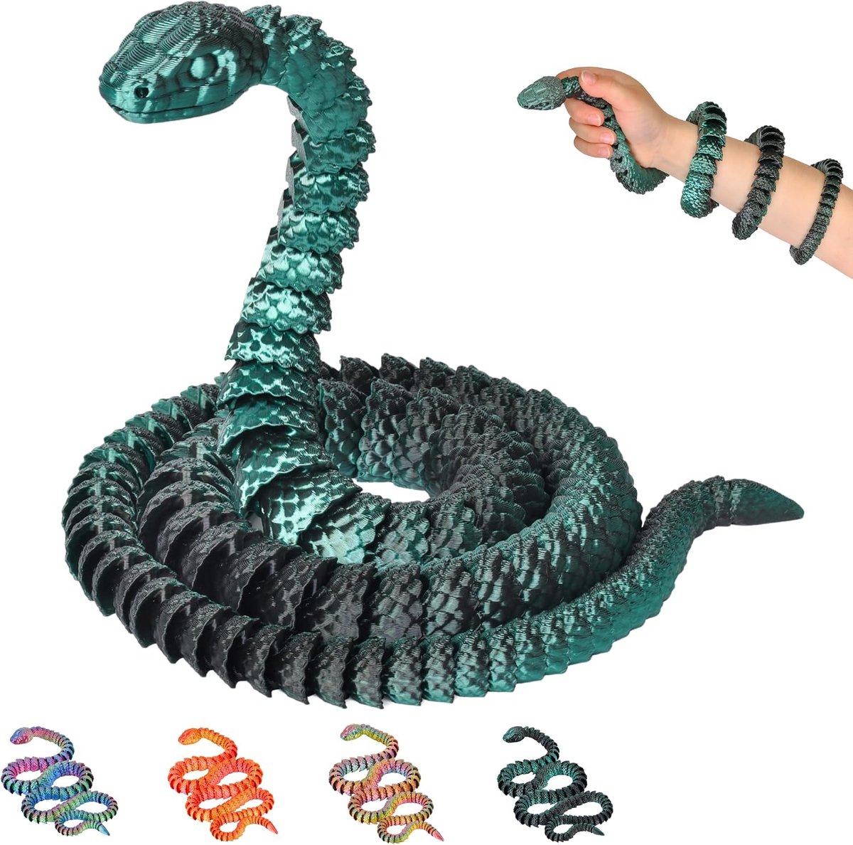 XL slang 80 cm - decoratief fantasiefiguur - flexibel synthetisch materiaal - opvallend verzamelstuk - ShopVlot