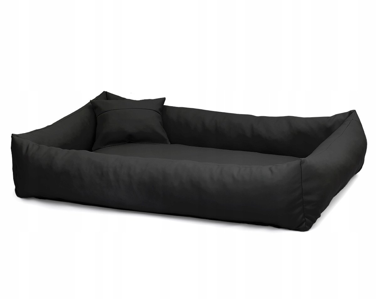 Luxe Hondenkussen Elmo S Kunstleer Zwart 70x50cm