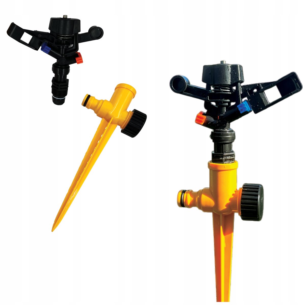 Merkloos Pulsator Graszoden Sprinkler 360° 12m oppervlakte
