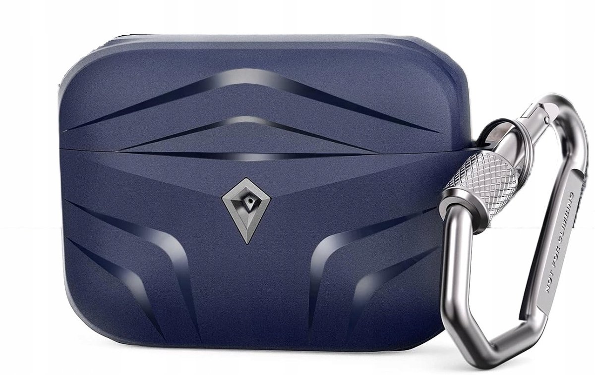 AhaStyle Robuust Hoesje voor AirPods Pro 2 (USB-C/Lightning) - Marineblauw