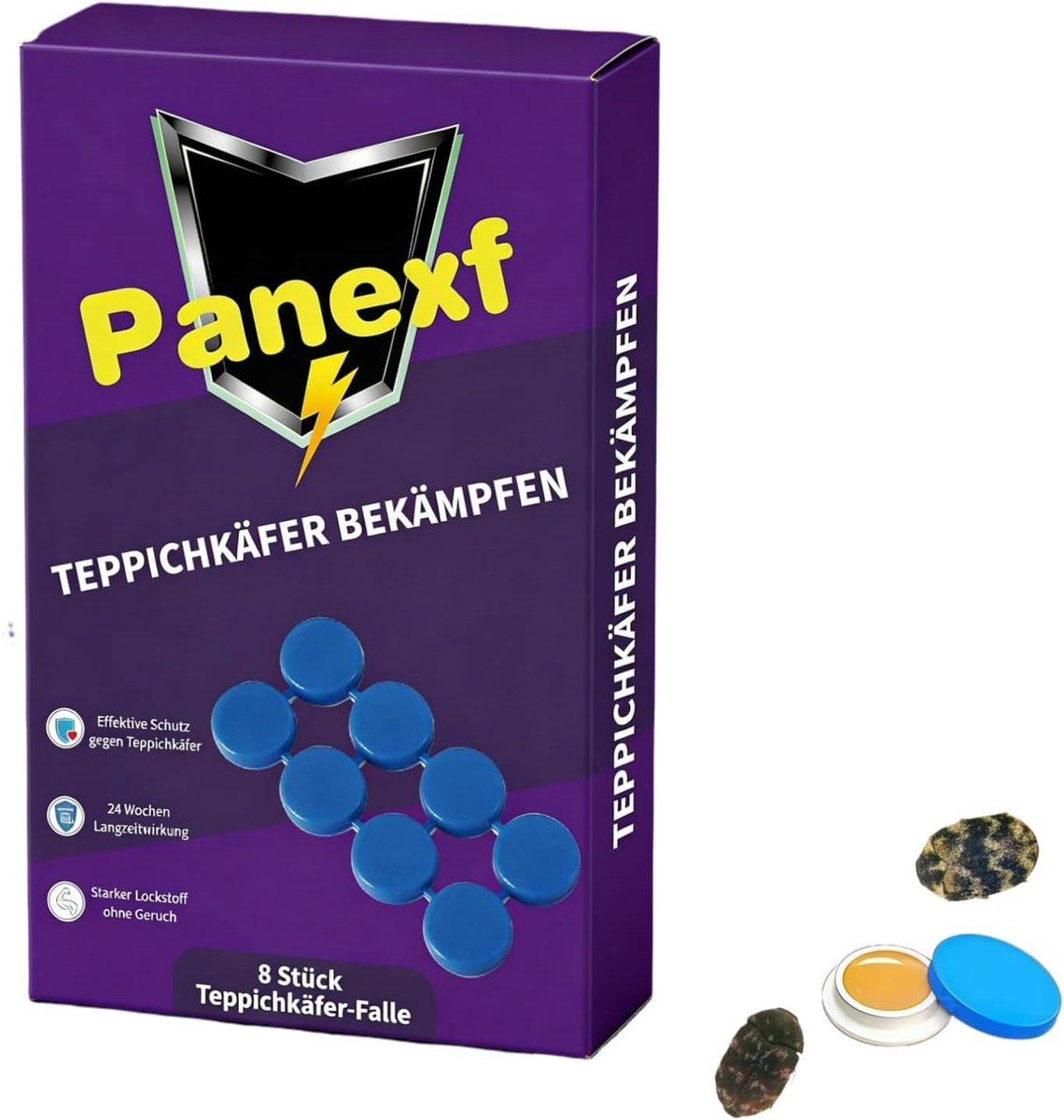 Kleedkever trap - 8 stuk - papierstickers - effectieve bestrijding van kruipende plagen - SnelShoppen