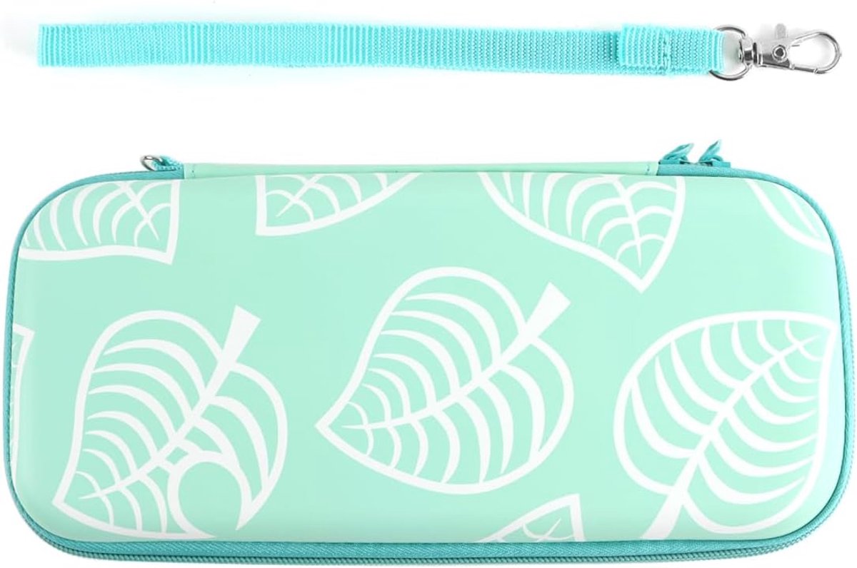 Game Console Case Bag - PU leren beschermhoes - Dieren kruisen bladeren - Handige reisoplossing - SnelShoppen