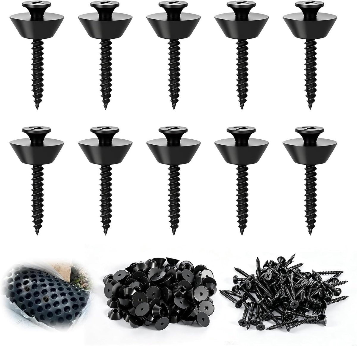 Afdichtspijkers 3,5 x 30 mm - montageknoppen met spijker - ideale bevestiging voor noppenfolie - SnelShoppen