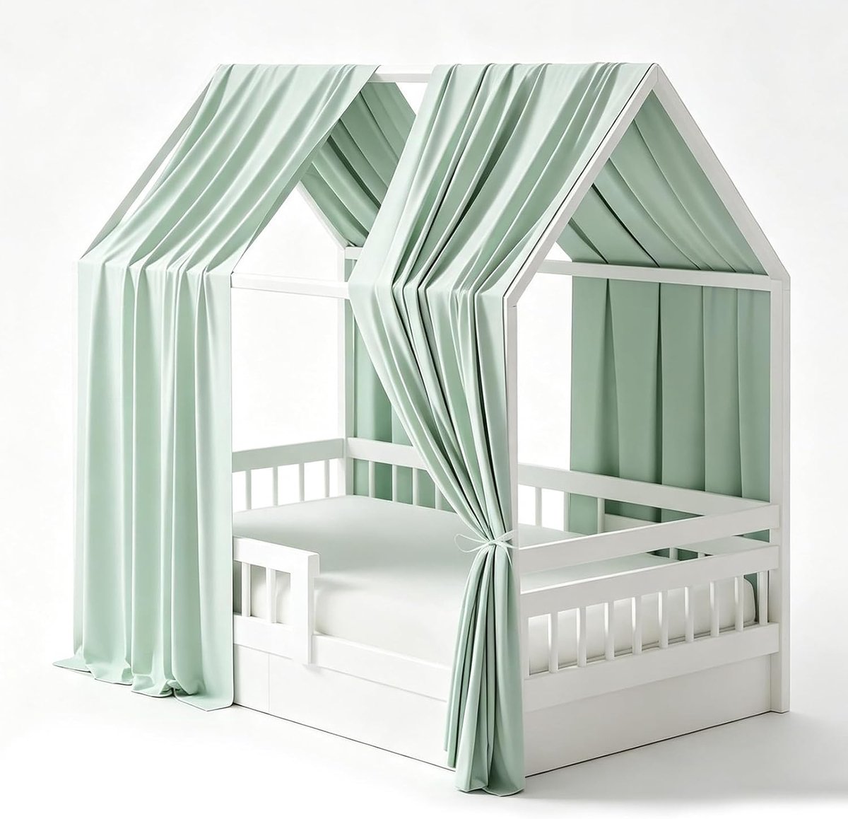 Huisbed hemel 135 x 350 cm - Mousseline - Open ontwerp - Verbeterde luchtcirculatie - SnelShoppen