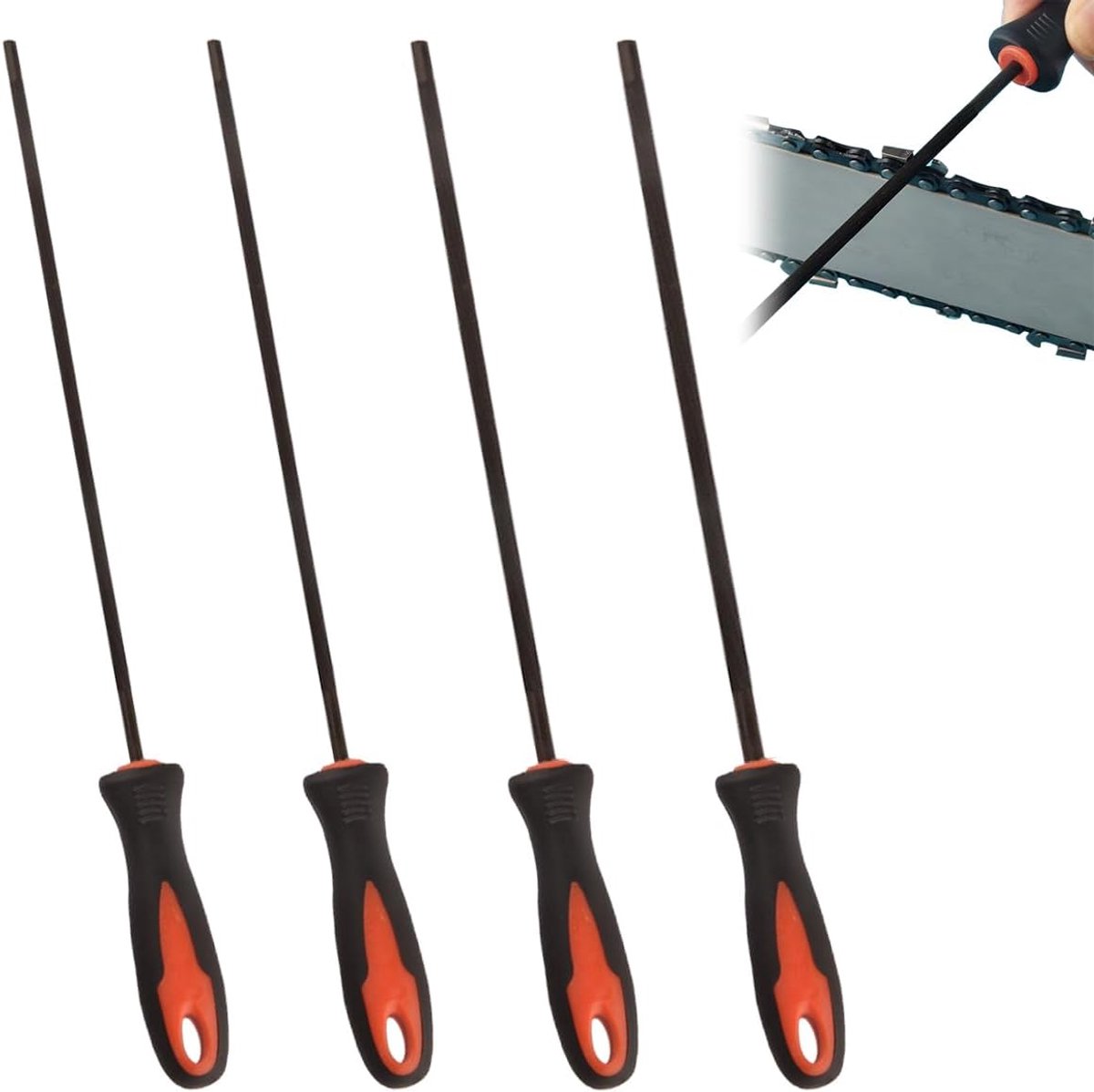 Ronde vijl 4 pcs set - 3.2 mm/4 mm/4.8 mm/5.5 mm - hoogwaardig staal - slijpen en repareren - SnelShoppen