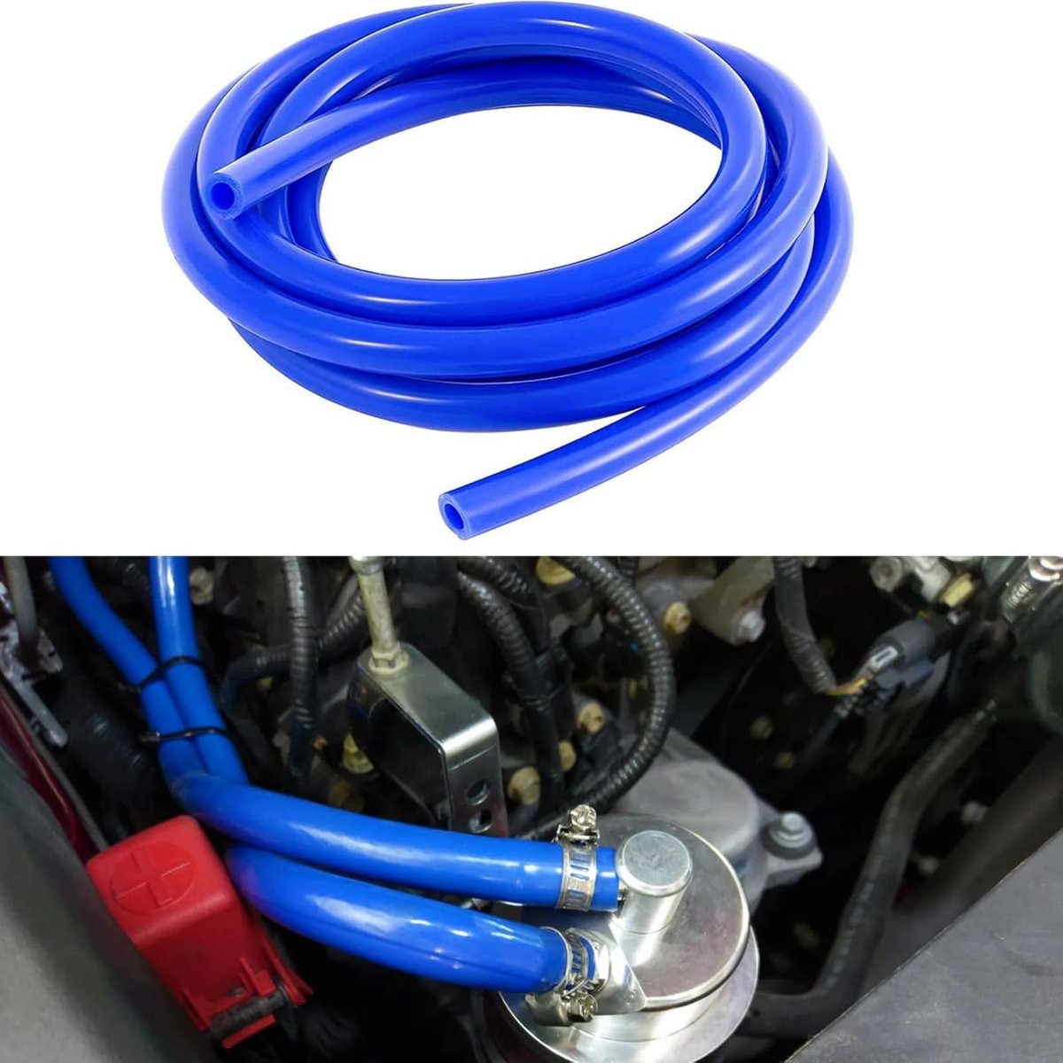Silicone vacuumslang 4mm - 3m blauwe siliconen slang - flexibel en duurzaam - ideaal voor koelvloeistofmotor - SnelShoppen