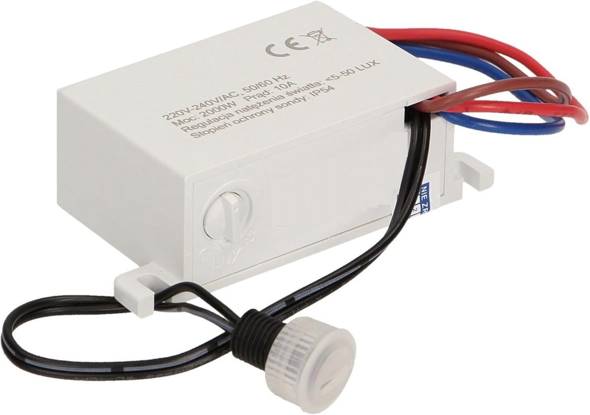Twilight switch buiten - met externe sensor - 230V IP54 - bespaar energie en tijd - SnelShoppen