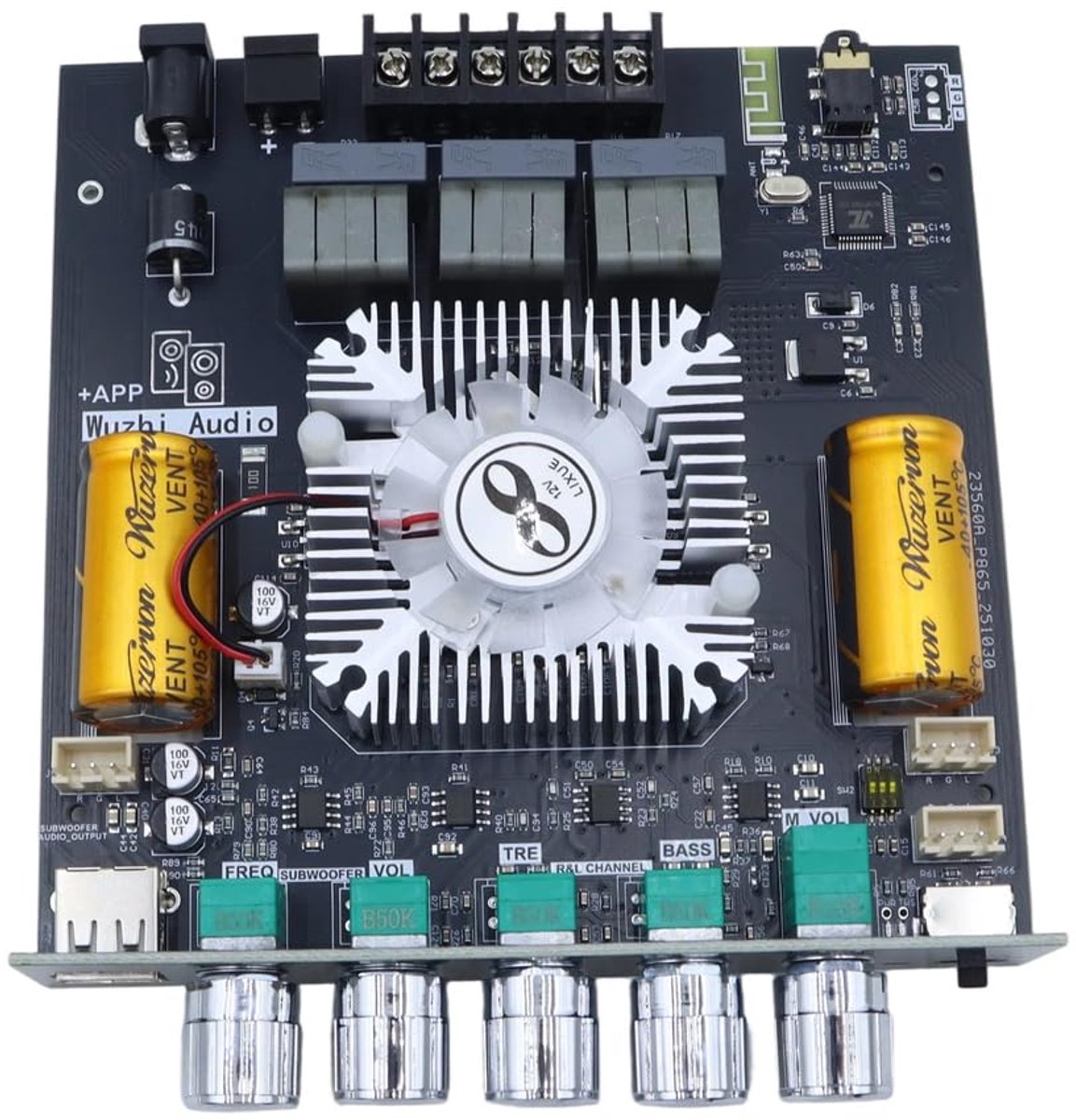 Bluetooth versterker 2.1 kanaal - 2 x 160W + 220W - TDA7498E module - ideaal voor passieve speakers - SnelShoppen