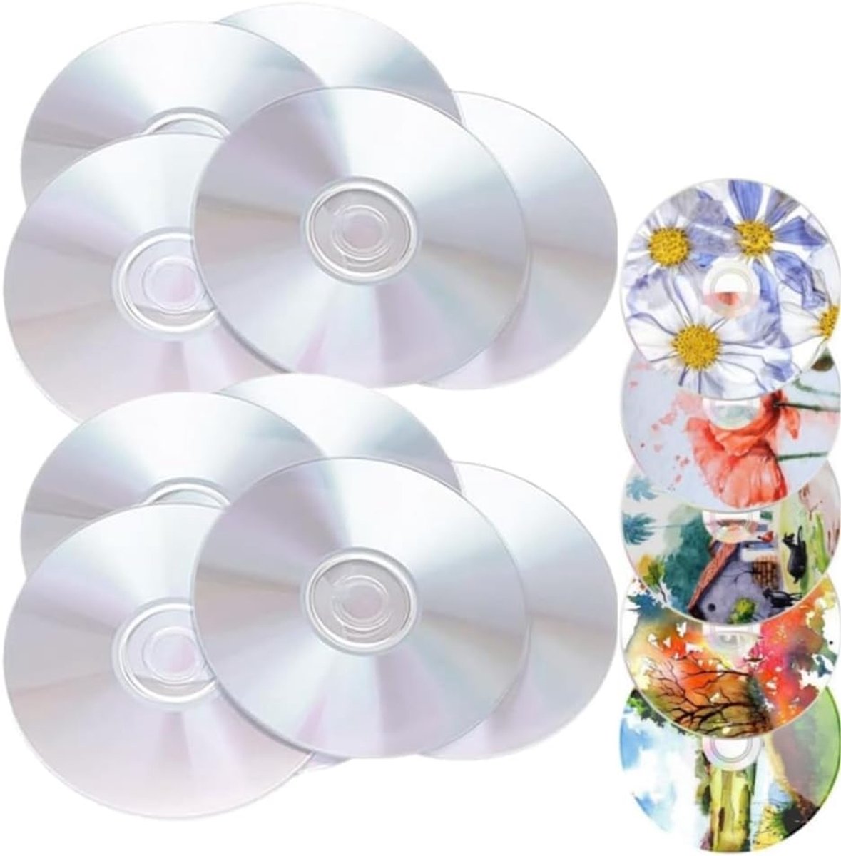 Clear Round Blank CDs 12cm - 15 stuks - Hoogwaardige kunststof - Perfect voor schilderen en knutselen - SnelShoppen
